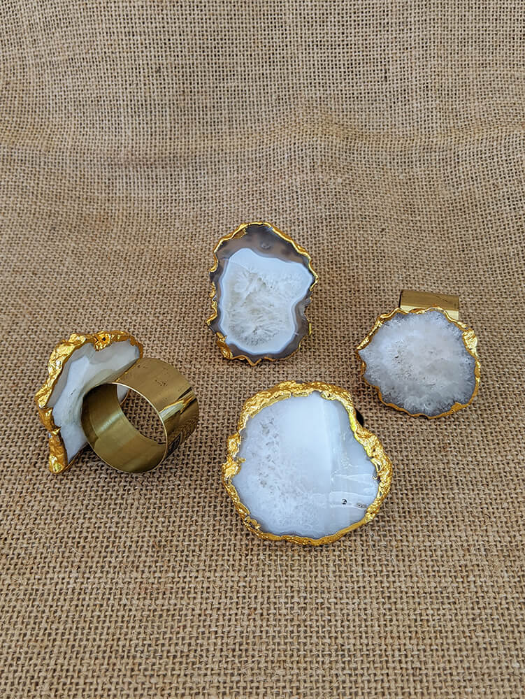 Agate Napkin Rings