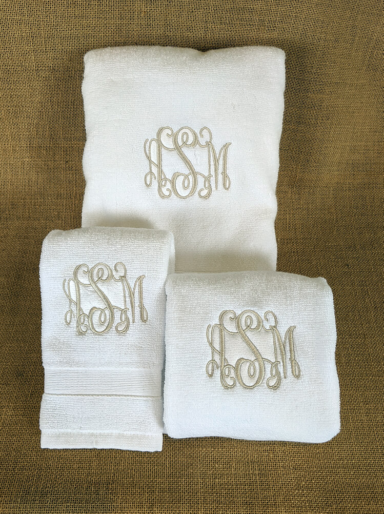 Monogrammed Luxury Cotton Towel Set