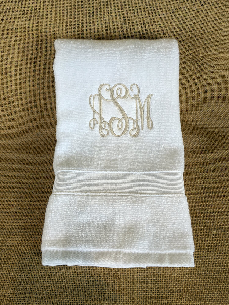 Personalized Luxury Embroidered Hand Towel & Bath Towel Set